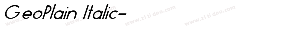 GeoPlain Italic字体转换